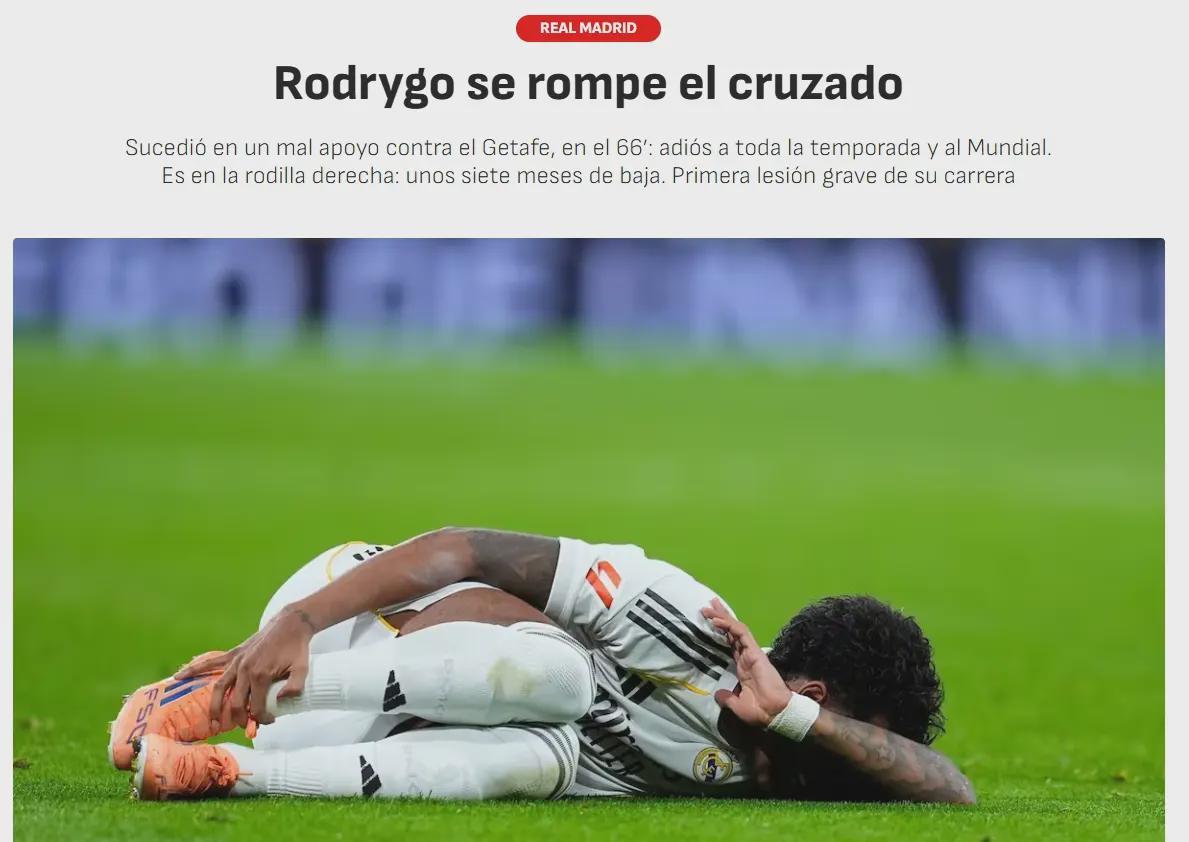 罗德里戈重伤梦碎世界杯：三年前旧伤埋雷，皇马医疗决策引质疑！